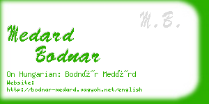 medard bodnar business card